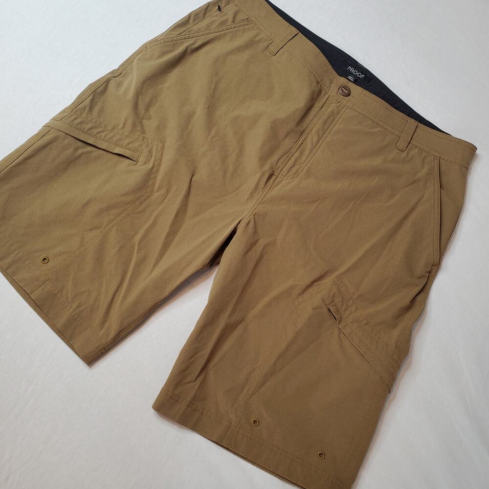 Proof Huckberry Men's Size 38 Equator Cargo Hybrid Short Tan